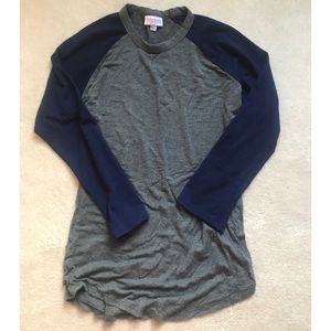 LuLaRoe Baseball 3/4 Sleeve Shirt